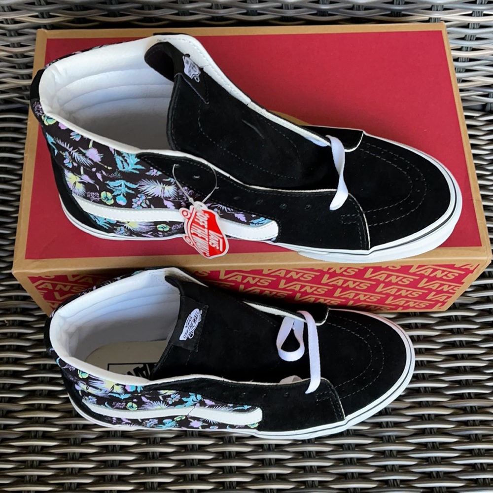 Vans Sk8-Hi Paradise Floral Black/True White MENS - Picture 3 of 16